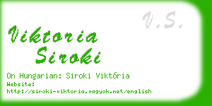 viktoria siroki business card
